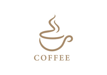 simple coffee cup logo icon design