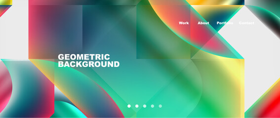 Glassmorphism geometric abstract background. Vector Illustration For Wallpaper, Banner, Background, Card, Book Illustration, landing page