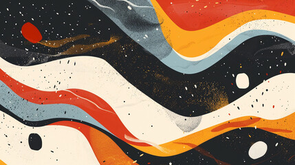 Obraz premium abstract background, colored spots, messy and stripes, simple flat design