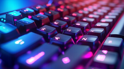 led multi shade light keyboard