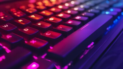 led multi shade light keyboard