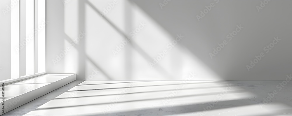 Poster minimalistic white matte backdrop for product presentation and minimalist design concept
