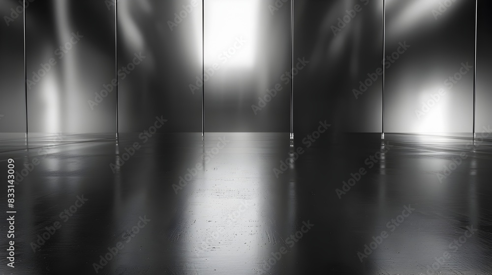 Wall mural sleek metallic silver backdrop for high tech electronics product presentation