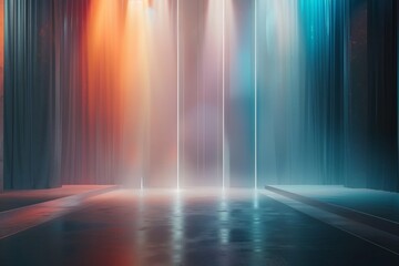 Obraz premium Abstract gradient background with light beams and soft blurred colors