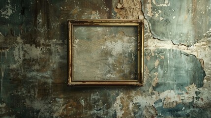 Concept of Vintage and antique background frame art with a front view of empty old stained and scratched photo paper texture Close up studio photography