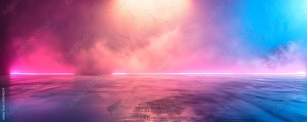 Poster captivating neon backdrop for showcasing tech gadgets and product concepts