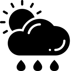 cloudy rain solid icon