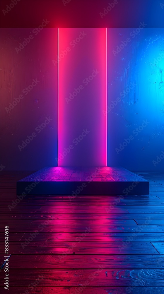 Poster captivating neon gradient backdrop for dynamic product showcases and conceptual displays