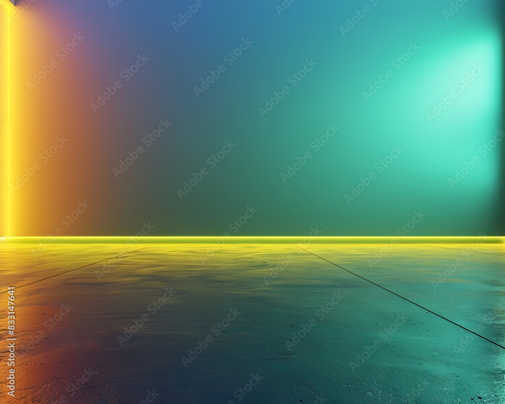 Poster smooth neon gradient backdrop for tech accessories and product concept display