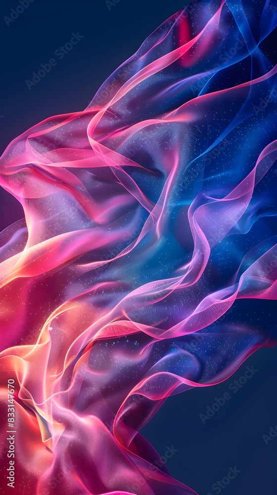 Poster Soft Neon Red and Blue Gradient Backdrop for Dynamic Display Concepts