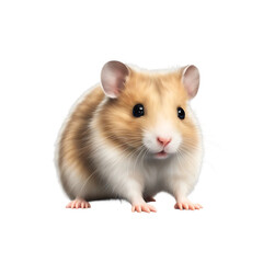 Hamster Isolated on Transparent or White Background
