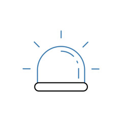 siren concept line icon. Simple element illustration. siren concept outline symbol design.