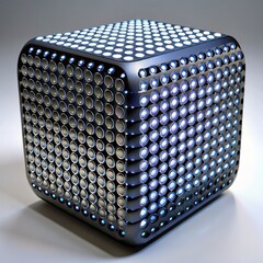 3D Render of an LED Matrix, on isolated white background, Generative AI