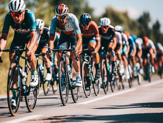 Radrennen auf der Strasse  - Radrennfahrer