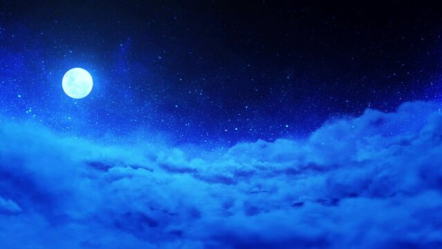 1日が高速変化する雲海のループ映像