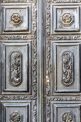 Entrance of old synagogue in jewish ghetto, Venice
