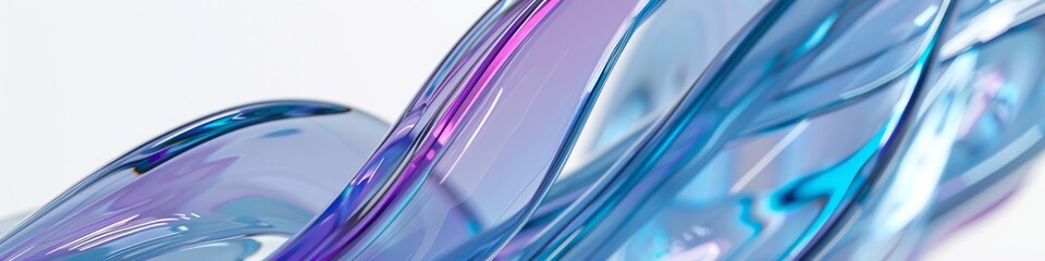 Elegant Abstract Glass Sculpture in Vibrant Colors, Modern Art Design Banner, abstract graphic, banner design, pattern design, web background template