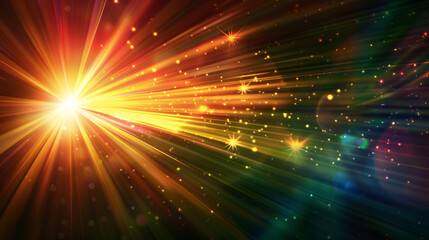 Obraz premium glowing light burst Realistic sun rays. colorful sun ray glow abstract shine light effect starburst sunshine glowing. Special lens flash, light effect. The flash flashes rays and searchlight.