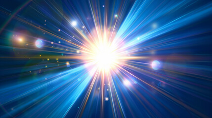 Fototapeta premium glowing light burst Realistic sun rays. colorful sun ray glow abstract shine light effect starburst sbeam sunshine glowing. Special lens flash, light effect. The flash flashes rays and searchlight.