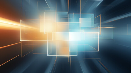 Obraz premium abstract Mordan square technology Futuristic Design Interior Room.