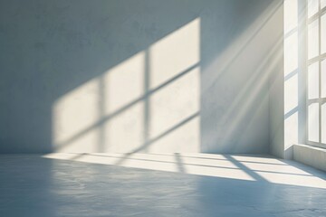 Obraz premium Abstract background with sun rays and shadows on the wall