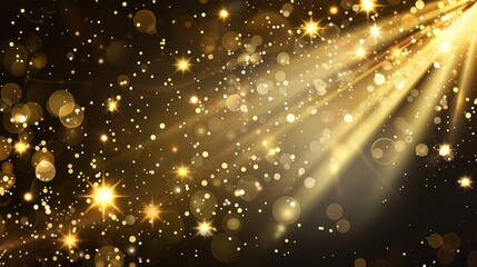 Obraz premium Showcase a classy certificate banner with a sleek modern design, enhanced by the shimmering shine of lights and graceful falling star particles, evoking a sense of prestige and recognition.