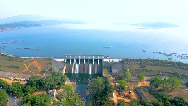 Patratu Dam Tourist Place and Water Sports Activities Aerial view.