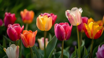 Fototapeta premium tulip flowers the beauty of spring season