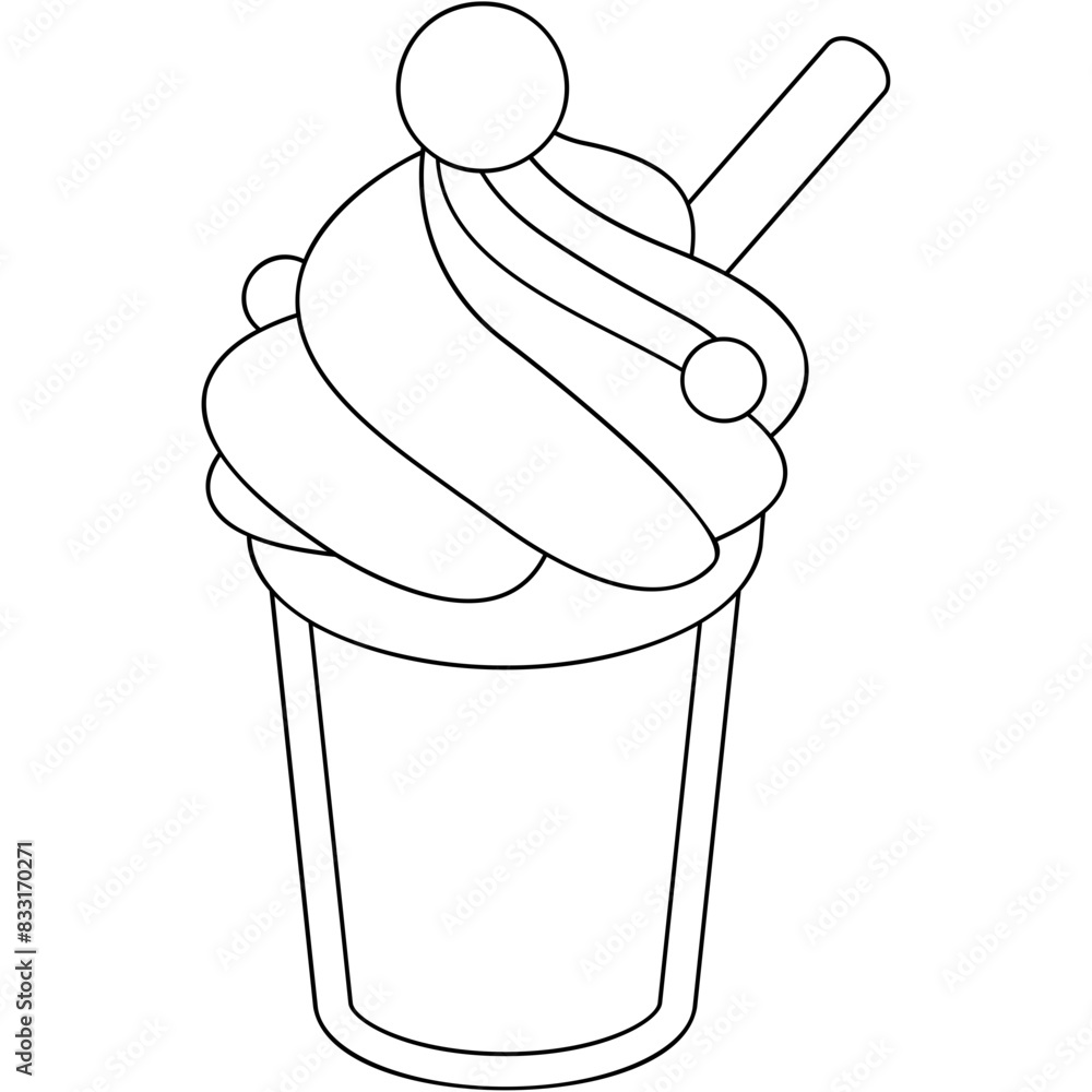 Poster Milkshake Chocolate Icon