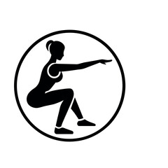 yoga logo concept vector illustration,  a woman doing yoga logo vector silhouette