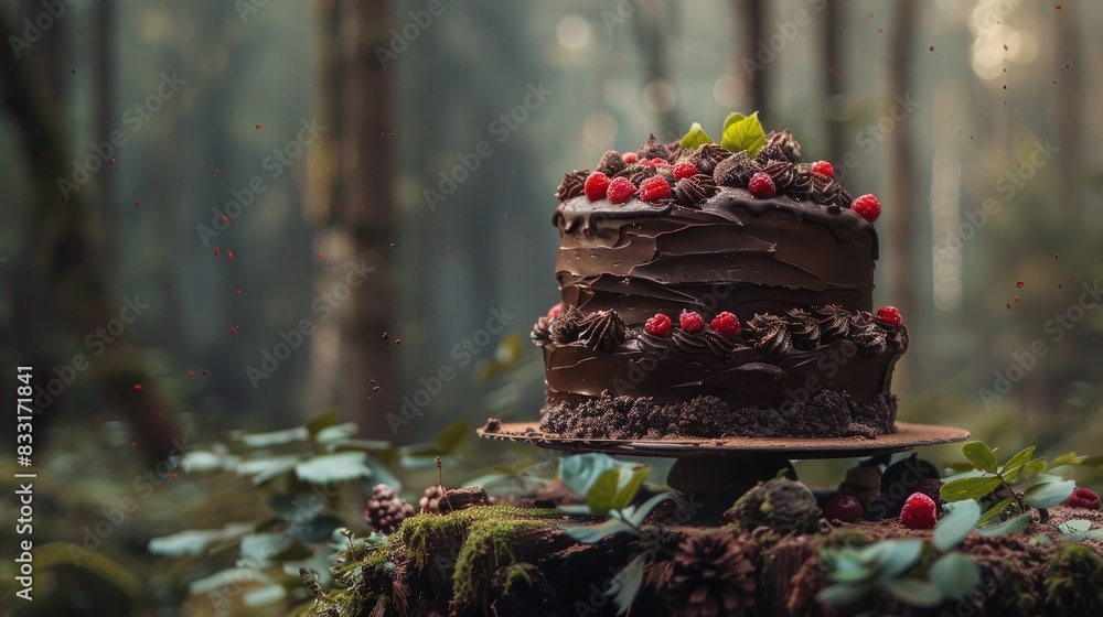 Wall mural Chocolate Cake in the Woods