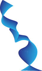Blue Line Abstract Illustration, Gradient Line Art Work