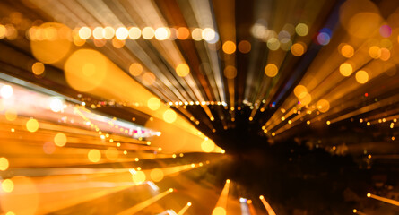 Tło fotograficzne. Kolorowe bliki światła na ciemnym tle  © Paweł Kacperek