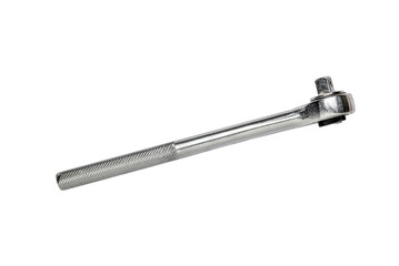 Multi purpose combination iron socket wrench, with accessories,  isolated on white background
