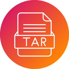 TAR File Format Vector Icon Design