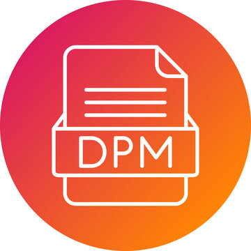 DPM File Format Vector Icon Design