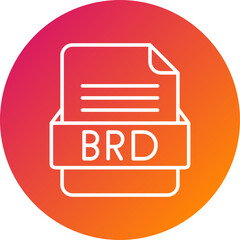 BRD File Format Vector Icon Design
