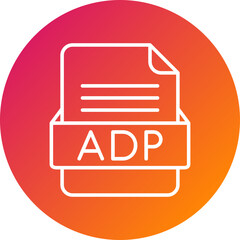 ADP File Format Vector Icon Design