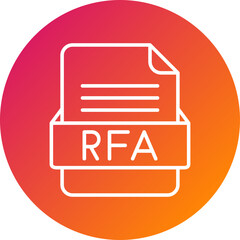 RFA File Format Vector Icon Design