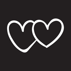 Heart icon vector. Love sign symbol vector. Heart vector icon illustration isolated on black background