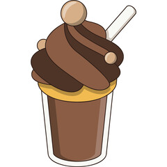 Milkshake Chocolate Sticker