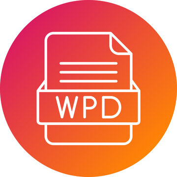 WPD File Format Vector Icon Design