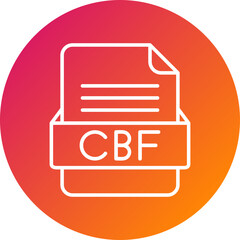 CBF File Format Vector Icon Design