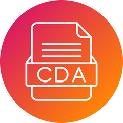 CDA File Format Vector Icon Design