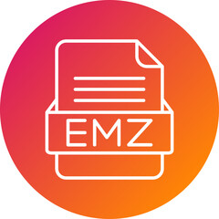 EMZ File Format Vector Icon Design
