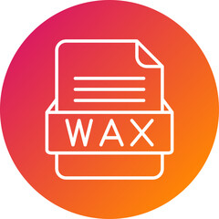 WAX File Format Vector Icon Design