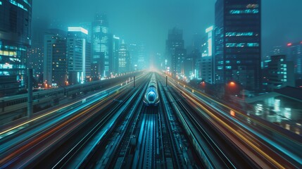 Fototapeta premium Highspeed train network interface
