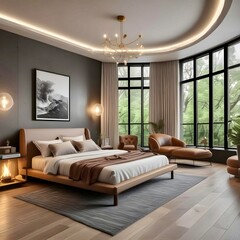 Fototapeta premium Virtual reality has completely transformed interior design. 3D rendering