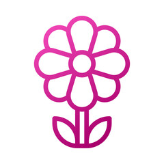 Flower Element gradient pink easter illustration