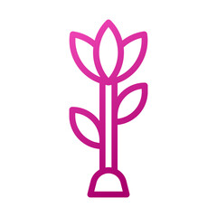 Flower Element gradient pink easter illustration